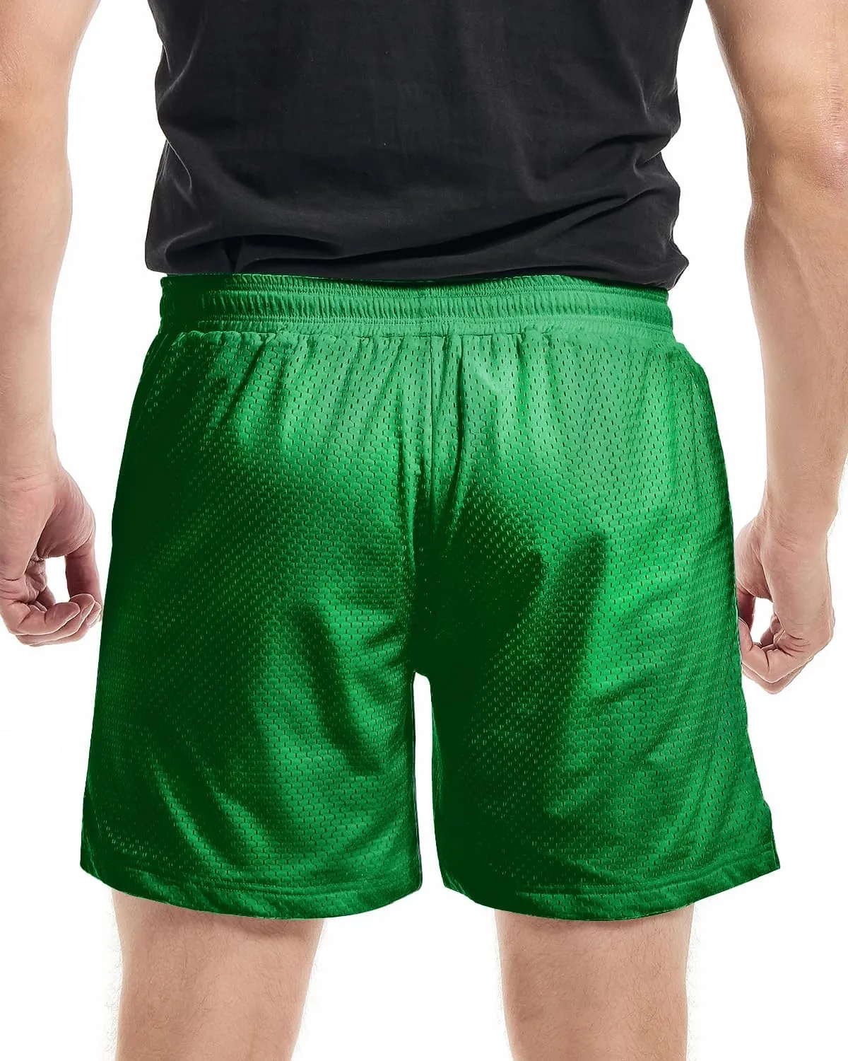 AIMPACT Mens Mesh Shorts Breathable Double Layer Fabric 6 Inch Basketball Sportswear Lounge Shorts