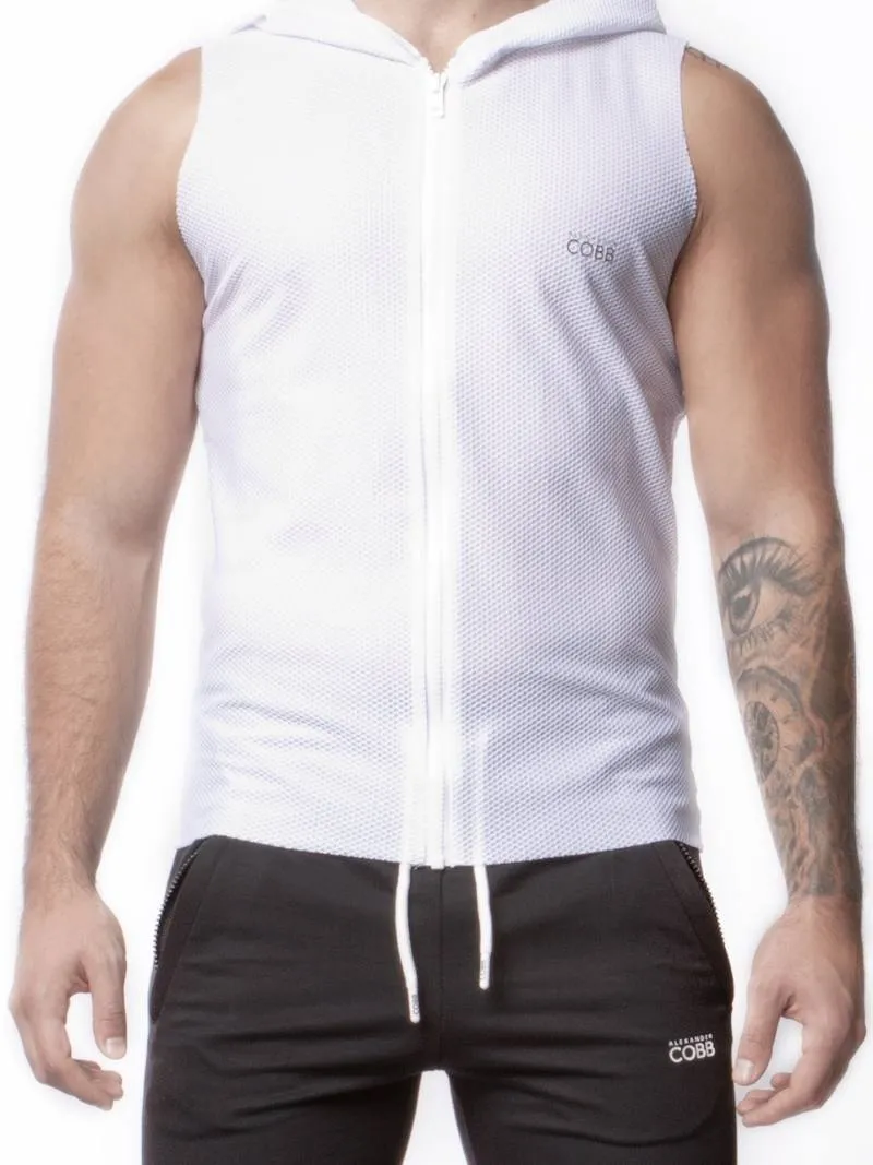 Alexander Cobb Sleeveless Mesh Hoodie Tank: SIZES LARGE, 2XL