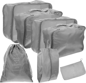 Alipis Travel Storage Bag Travel Packing Cubes Lightweight Luggage Organizers in 7 Sizes Multipurpose Suitcase Storage Bags with Laundry Bag Underwear Bag Shoe Bag Toitetry Bag