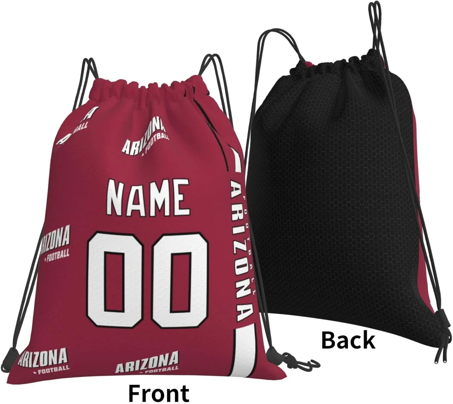 ANTKING Arizona Drawstring Bags Custom any Name and Number Backpack for Men Youth Boy Gifts 14" X 16"