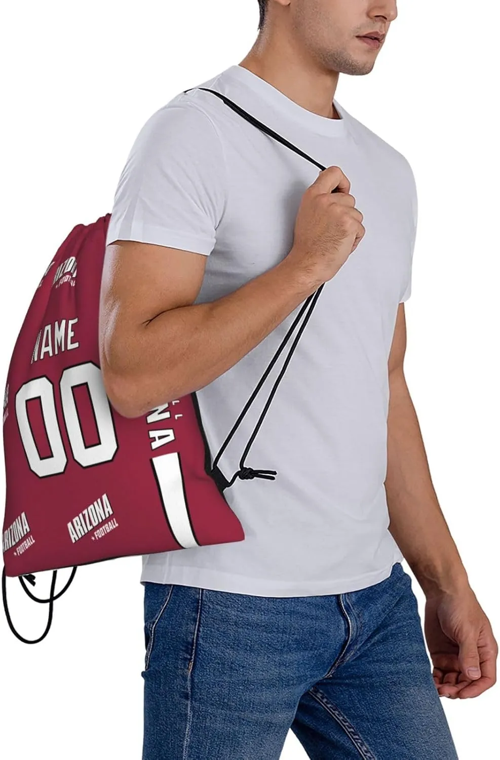 ANTKING Arizona Drawstring Bags Custom any Name and Number Backpack for Men Youth Boy Gifts 14" X 16"
