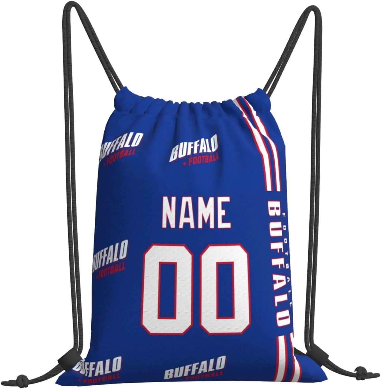 ANTKING Buffalo Drawstring Bags Custom any Name and Number Backpack for Men Youth Boy Gifts 14" X 16"