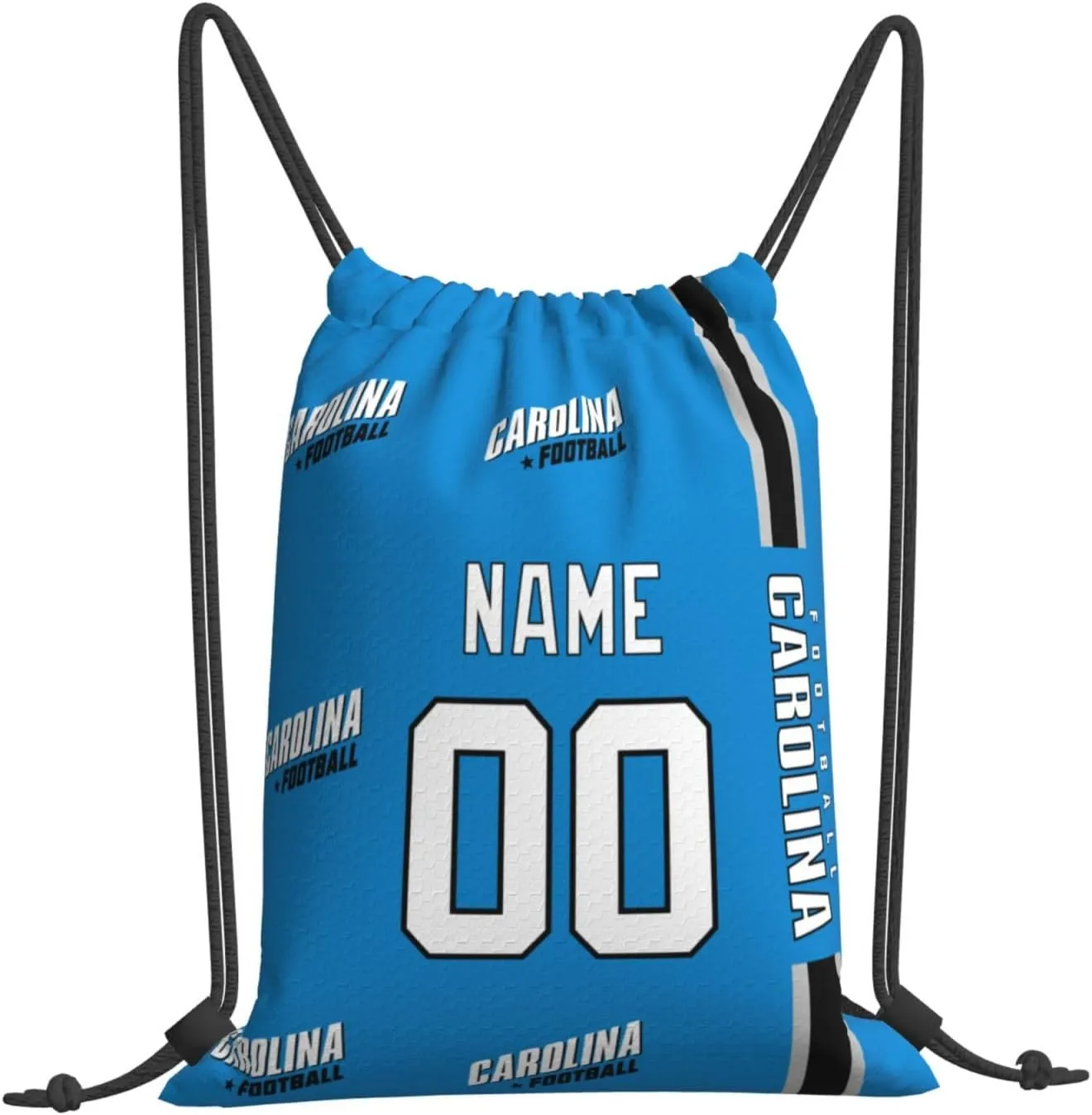 ANTKING Carolina Drawstring Bags Custom any Name and Number Backpack for Men Youth Boy Gifts 14" X 16"