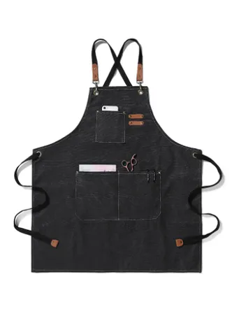 Apron 3 Pocket Canvas Black Men's RTMA3P