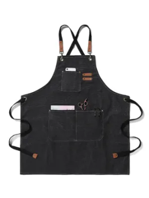 Apron 3 Pocket Canvas Black Men's RTMA3P