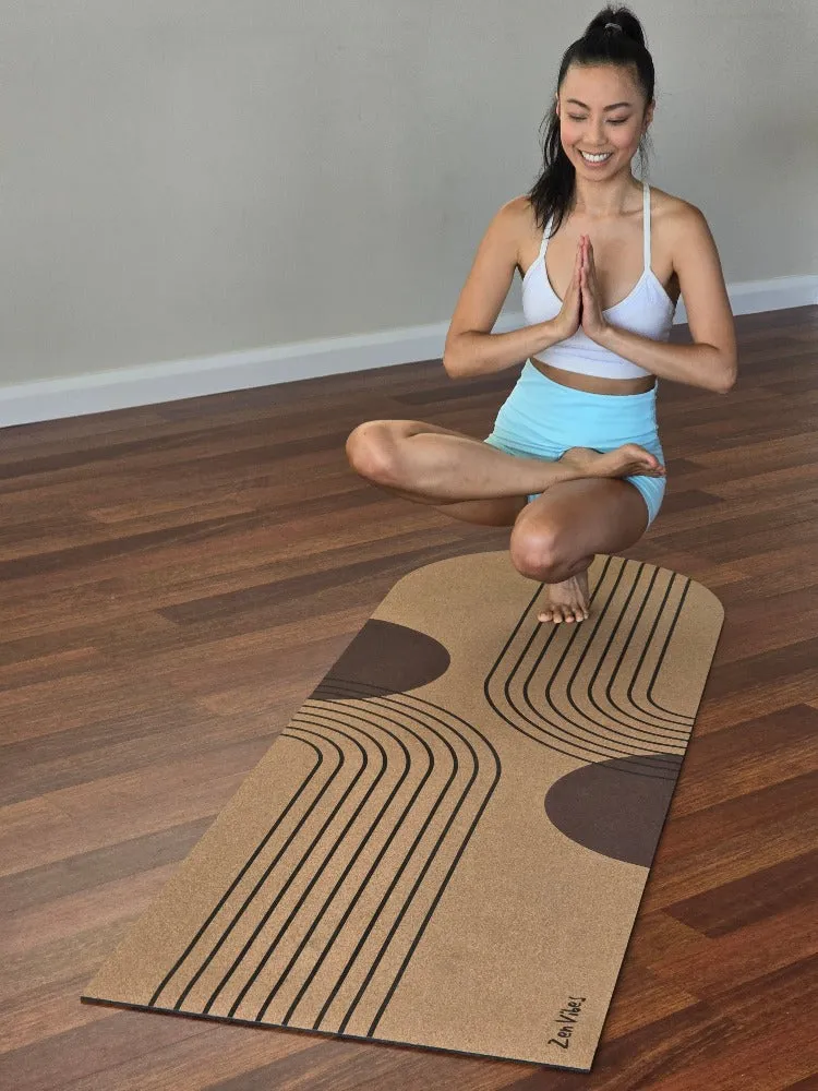 Arch Cork Yoga Mat with Rubber Back  | NordicZen | 5mm