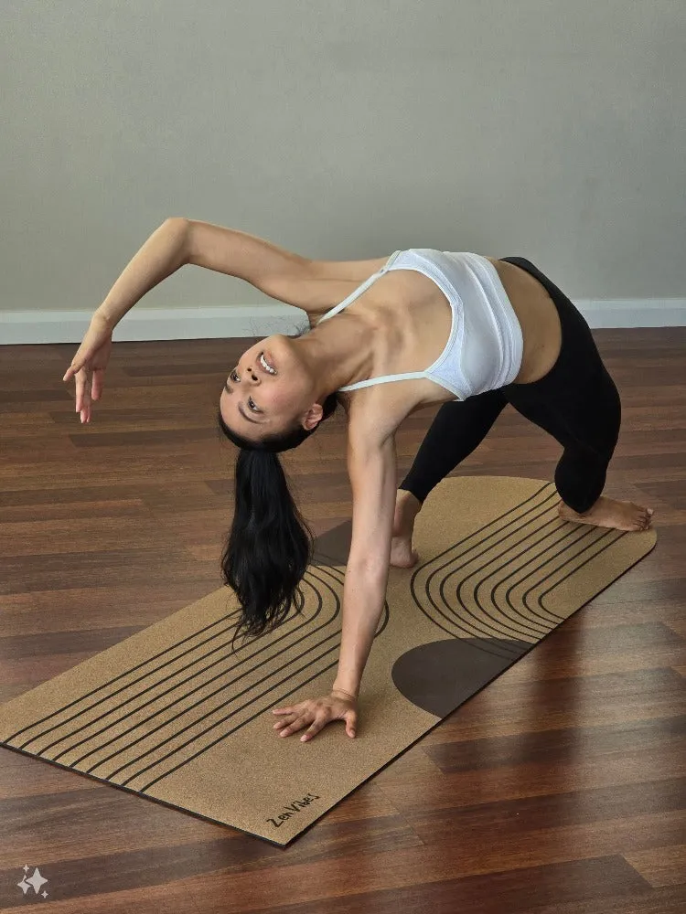 Arch Cork Yoga Mat with Rubber Back  | NordicZen | 5mm