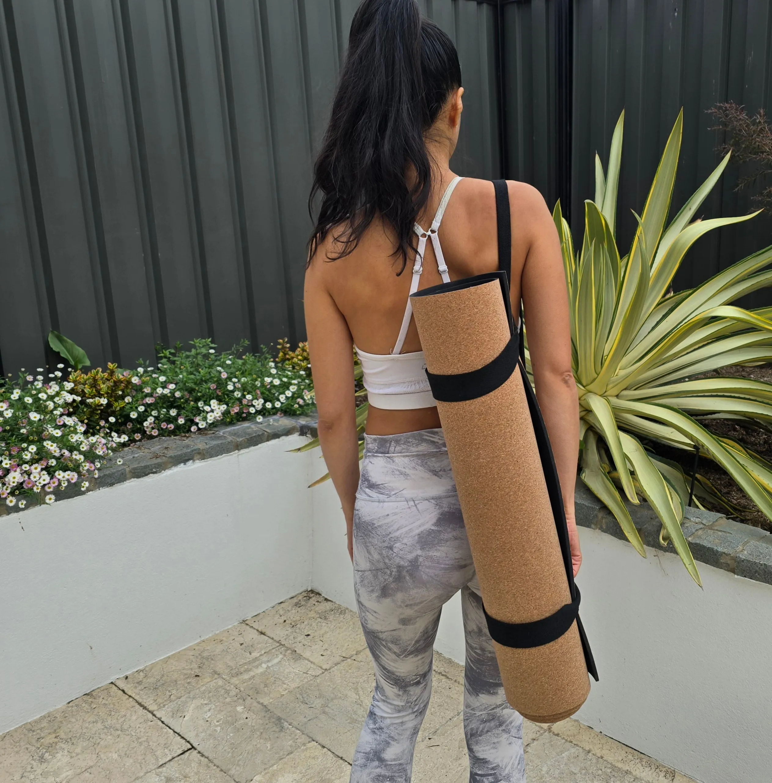 Arch Cork Yoga Mat with Rubber Back| Plain Solid Tone | 5mm