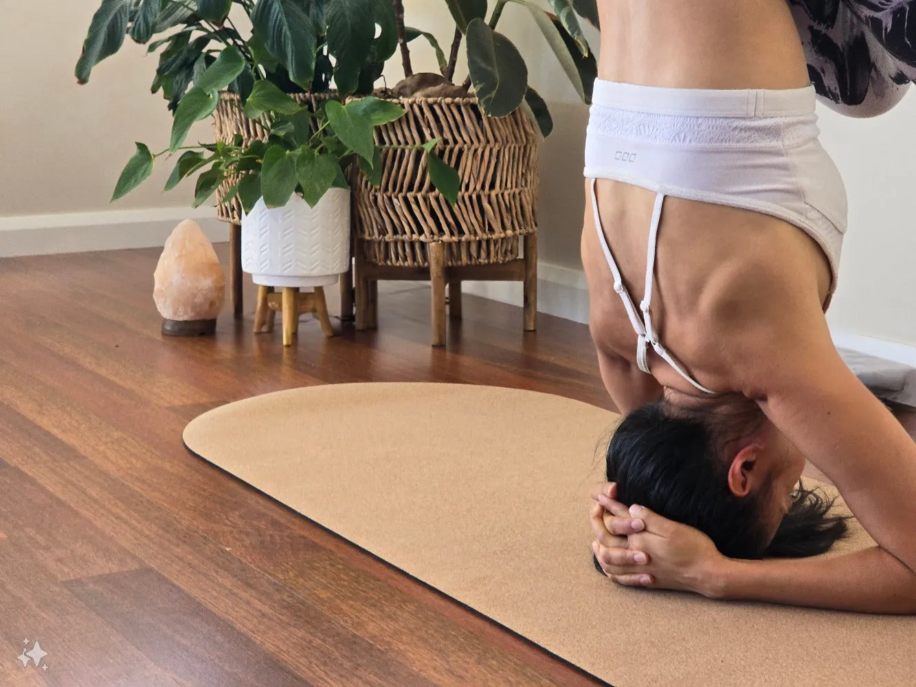 Arch Cork Yoga Mat with Rubber Back| Plain Solid Tone | 5mm