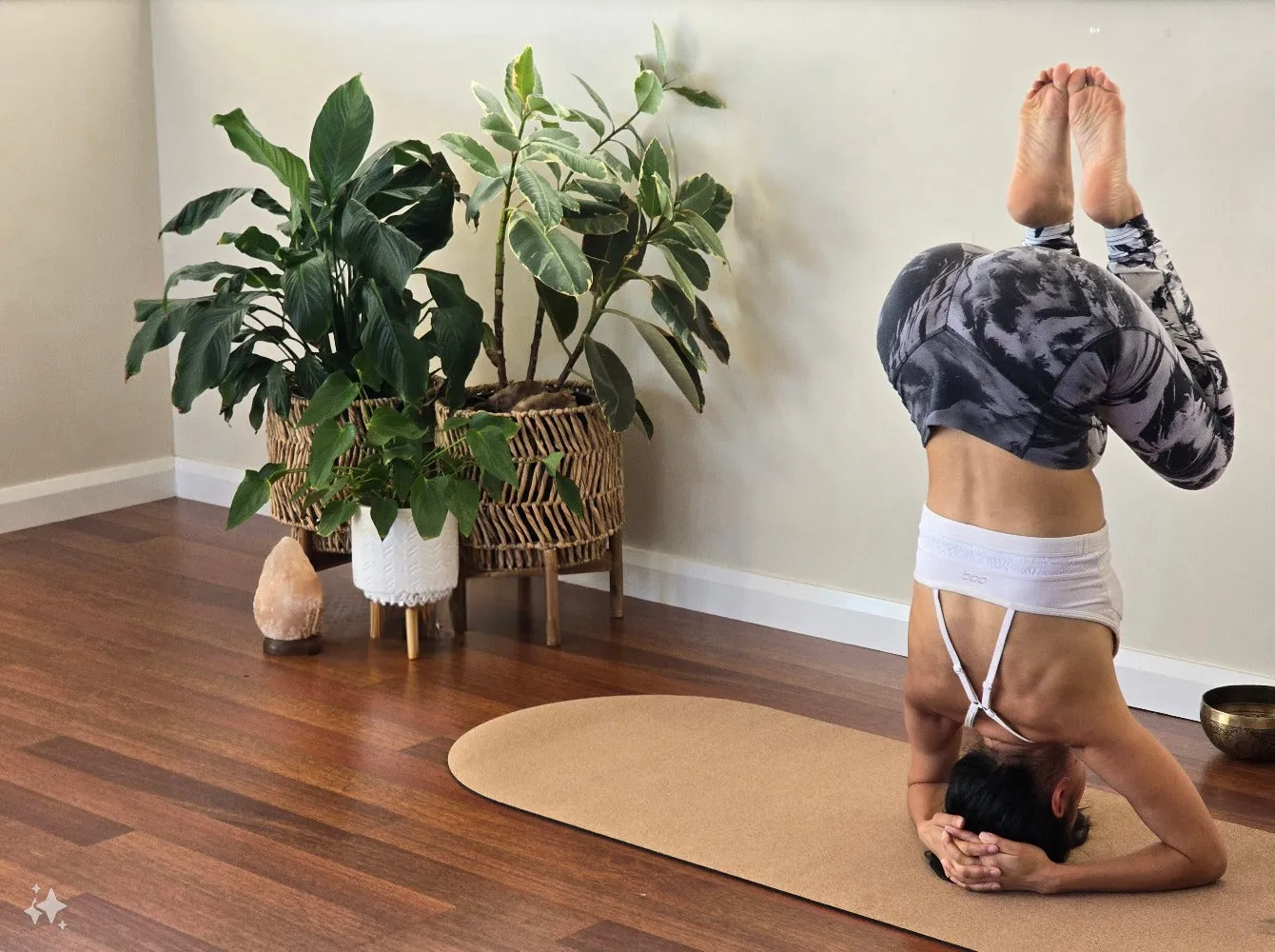 Arch Cork Yoga Mat with Rubber Back| Plain Solid Tone | 5mm