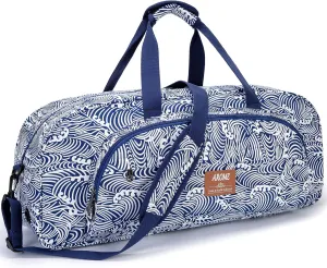 AROME Yoga Mat Bag for Women Men, Large Canvas Yoga Bag for 1/4" 1/3" 2/5" 1/2" Extra Thick Exercise Yoga Mat Gym Tote Sports Duffle Bag Carrying Bags with Wet Pocket & Shoulder Strap & Mat Strap