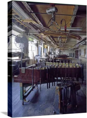 ART.COM Stretched Canvas Print Steinway Manufacturing by Carol Highsmith, 12" x 16"