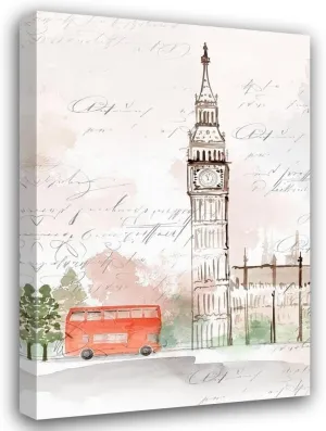 ArtDirect Big Ben London 13x18 Gallery Wrapped Canvas Museum Art by Isabelle Z