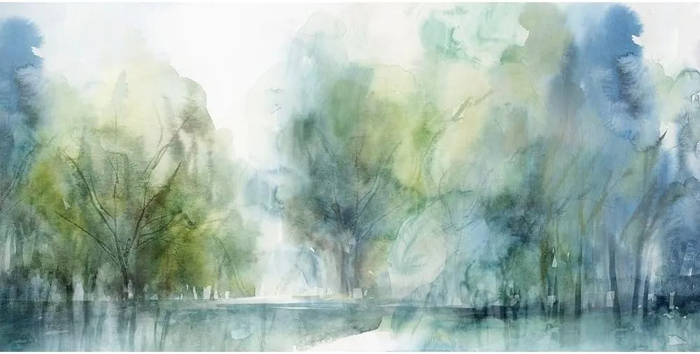 ArtDirect Blue Silence 18x11 Gallery Wrapped Canvas Museum Art by Isabelle Z