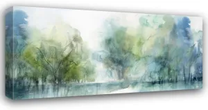 ArtDirect Blue Silence 18x11 Gallery Wrapped Canvas Museum Art by Isabelle Z