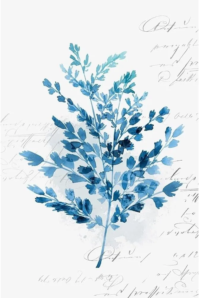ArtDirect Botanical Blue III 13x18 Gallery Wrapped Canvas Museum Art by Isabelle Z