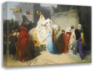 ArtDirect Emil Lauffer 18x14 Gallery Wrapped Canvas Museum Art Print Titled: Merlin Presenting the Future King Arthur (1873)