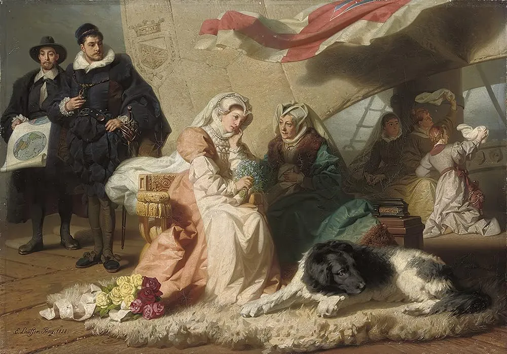 ArtDirect Emil Lauffer 18x14 Gallery Wrapped Canvas Museum Art Print Titled: The Princess Bride (1888)