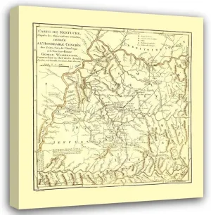 ArtDirect Filson 28x31 Gallery Wrapped Canvas Museum Art Titled: Kentucky - Filson 1785
