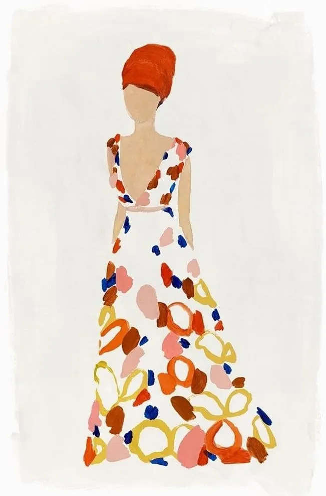 ArtDirect Floral Fashion III 13x18 Gallery Wrapped Canvas Museum Art by Isabelle Z