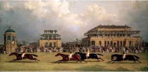 ArtDirect Herring, J. F 24x14 Gallery Wrapped Canvas Museum Art Titled: Doncaster Gold Cup of 1838
