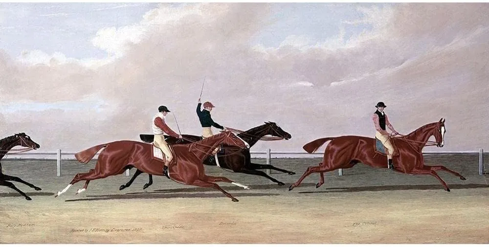 ArtDirect Herring, John Frederick 24x14 Gallery Wrapped Canvas Museum Art Titled: Doncaster St. Leger