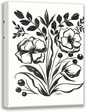 ArtDirect Norman, Michele 19x24 Gallery Wrapped Canvas Museum Art Titled: Maya Floral