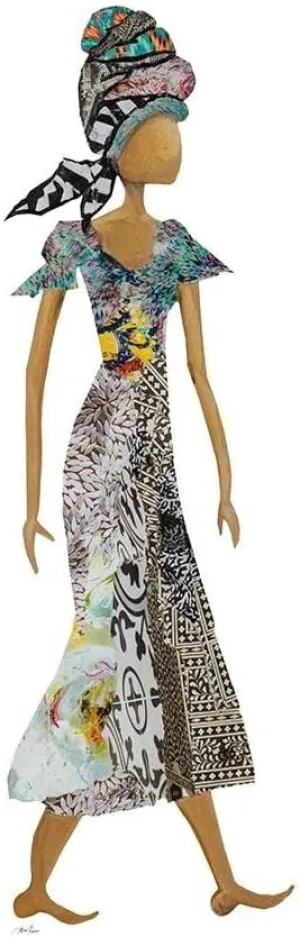 ArtDirect Ritter, Gina 11x24 Gallery Wrapped Canvas Museum Art Titled: Xhose Headwrap Woman