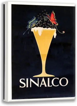 ArtDirect Vintage Apple Collection 18x24 Gallery Wrapped Canvas Museum Art Titled: Sinalco
