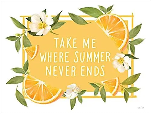 ArtExpert Take Me Where Summer Never Ends by House Fenway - 32 x 24 Premium Gallery Stretched Canvas Ready to Hang
