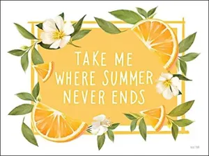 ArtExpert Take Me Where Summer Never Ends by House Fenway - 32 x 24 Premium Gallery Stretched Canvas Ready to Hang