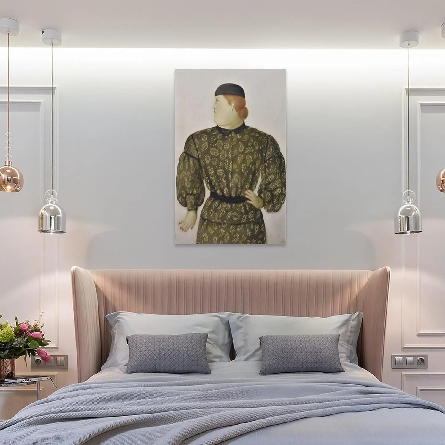 Artist Fernando Botero Canvas Wall Art Mujer Vestida Por Hanae Mori 1981 Posters For Room Aesthetic Canvas Painting Posters And Prints Wall Art Pictures for Living Room Bedroom Decor 20x30inch(50x75c
