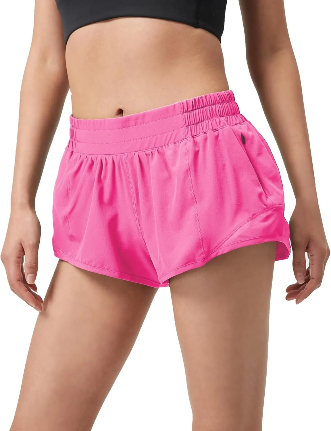 Athletic Shorts for Women,Mesh Lined 2.5" Running Shorts,Quick Dry Active Workout Shorts with Zip Pocket