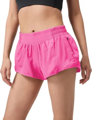 Athletic Shorts for Women,Mesh Lined 2.5" Running Shorts,Quick Dry Active Workout Shorts with Zip Pocket