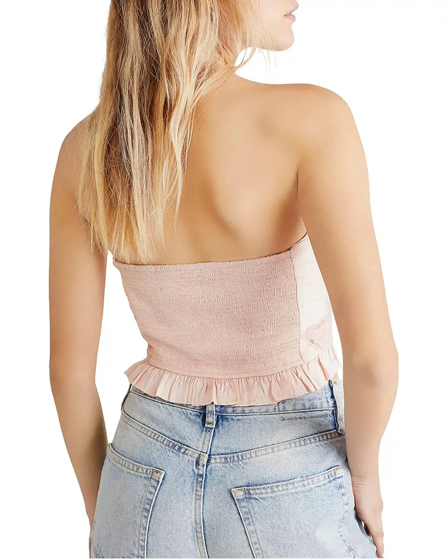 Aurelia Silky Corset Top In Ballet Slipper