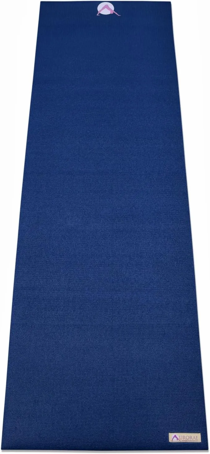 AURORAE Classic/Printed Extra Thick and Long Yoga Mat. Slip Free Rosin included