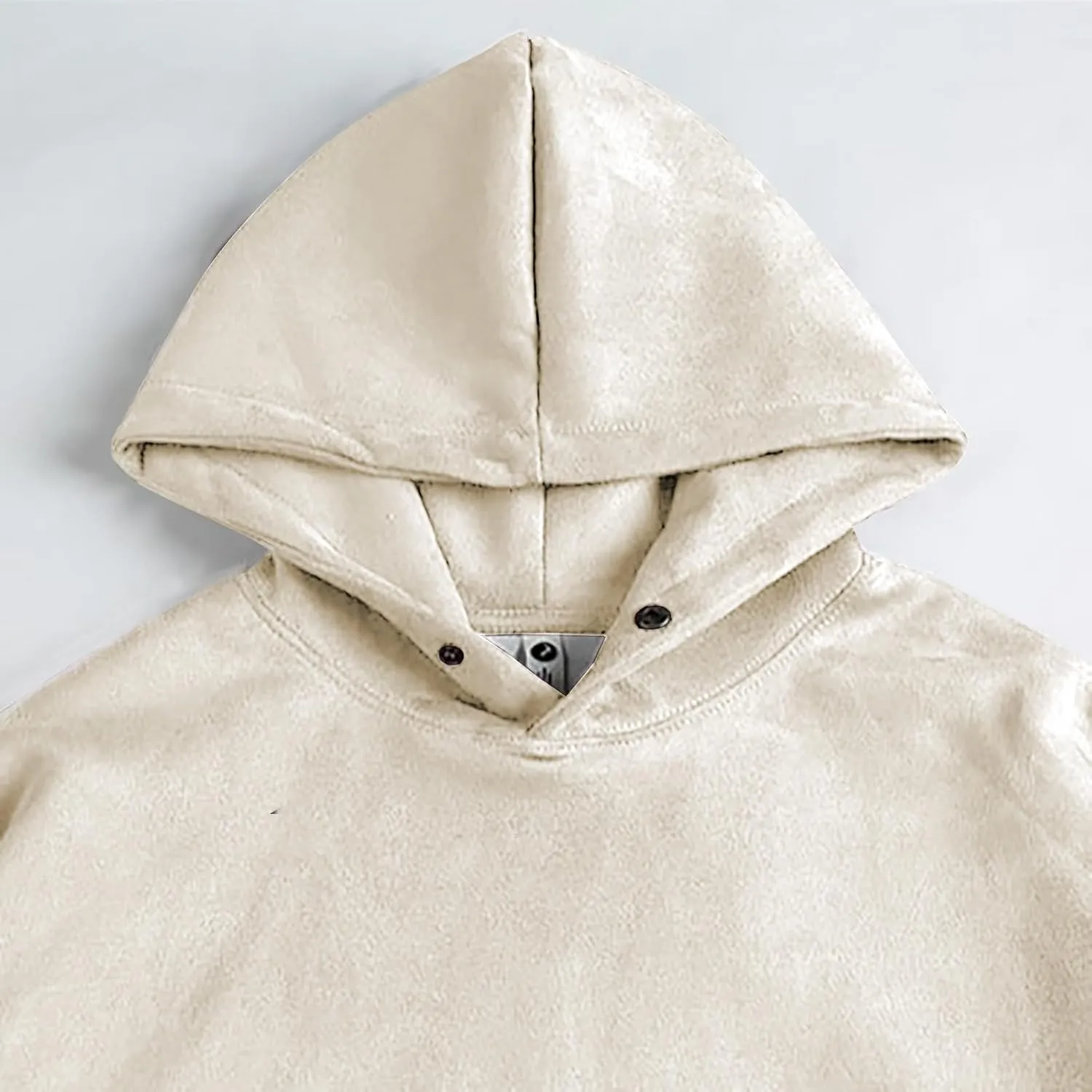 Aymnlox Men's Hoodies Oversize Hooded Sweatshirts Casual Solid Color Long Sleeve Pullover Heavyweight Hoodie With Pockets