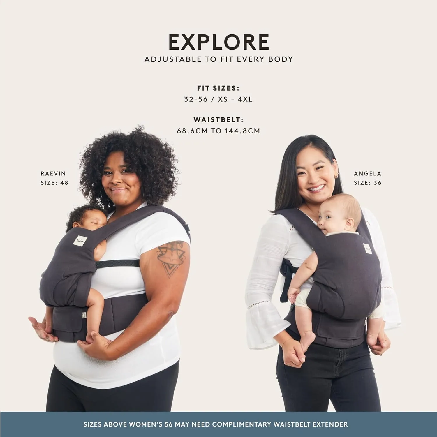 Baby Tula Explore Cotton Baby Carrier 7 – 45 lb, Adjustable Newborn to Toddler Carrier, Multiple Ergonomic Positions Front and Back, Soft and Supportive – Tula Coast, Folklore