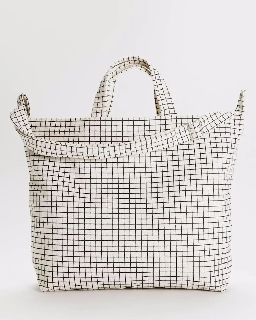 Baggu Horizontal Zip Duck Bag - Natural Grid