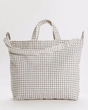 Baggu Horizontal Zip Duck Bag - Natural Grid