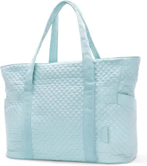 BAGSMART Large Tote Bag For Women, Travel Shoulder Bag Top Handle Handbag with Yoga Mat Buckle for Gym, Work, Travel