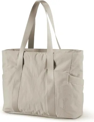 BAGSMART Tote Bag for Women with Zipper, Gym Tote with Compartments, Work Tote Nurse Dance Yoga Bag for Sport, Travel
