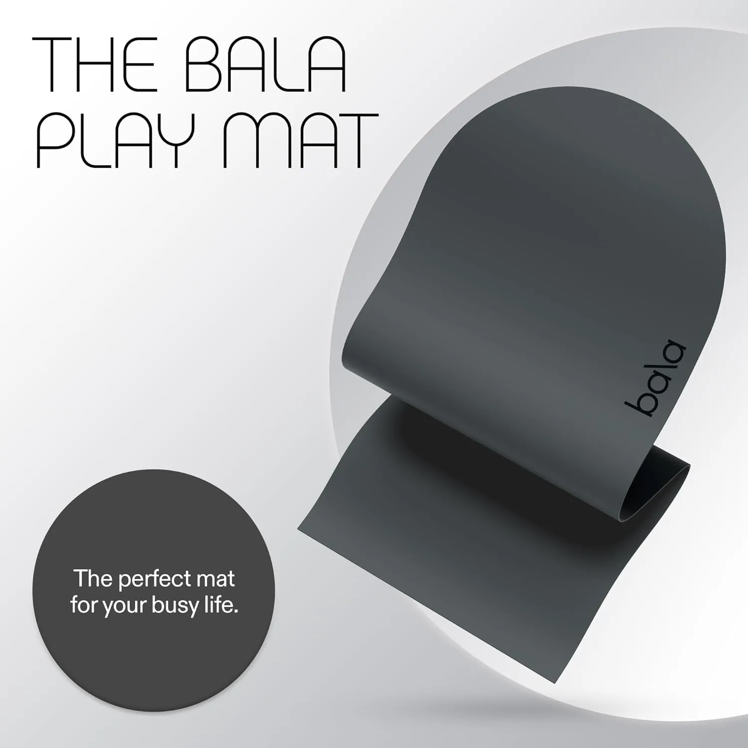 Bala Yoga Mat for Home Gym - Non Slip Exercise Mat for Home Workout, Stretching, Pilates, Aerobics & Floor & Fitness Work Out - Indoor Exercising Mat