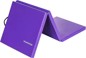 BalanceFrom Folding Gymnastics Mat Home Gym Floor Tumbling Equipment, Multicolor