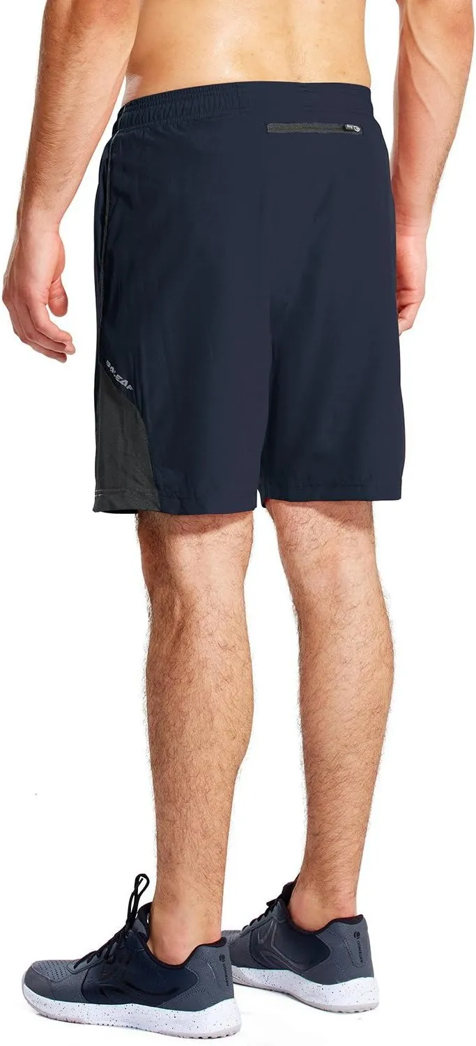 baleaf Men's 7" Running Shorts with Mesh Liner Zipper Pocket for Athletic Workout Gym
