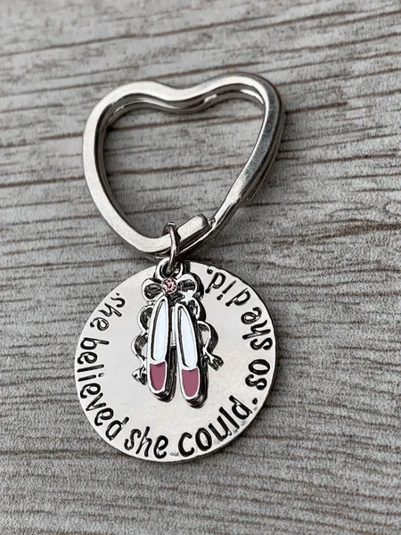 Ballet Dance Keychain - She Believed She Could So She Did