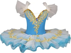 Ballet Leotards for Girls,Swan Lake Dance Costumes with Platter Tutu Pancake Camisole Skirt Swan Lake Feather Hem Dancewear