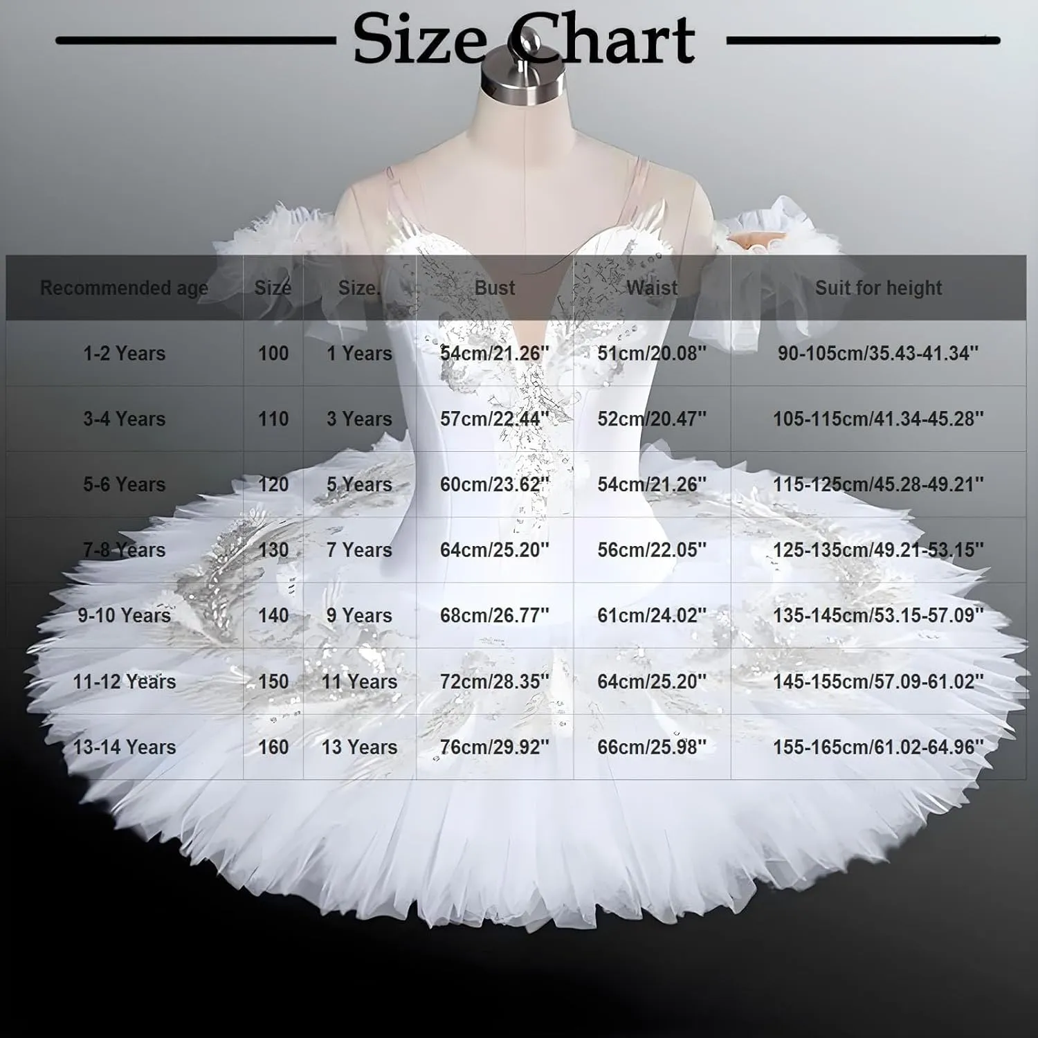 Ballet Leotards for Girls,Swan Lake Performance Costume Dance Leotard,White Feather Hem Dancewear Tutu Ballet Dress