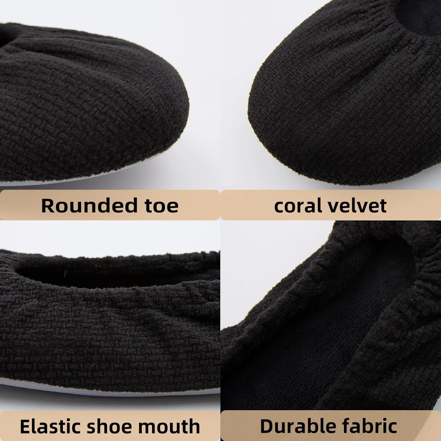 Ballet Slippers for Women Comfortable for Travel Concert Stretchy for Wide Width and Narrow Feet Pull on Anti-Skid Comfy Warm Ballet Style Shoes All Season Wear Black Leopard Pink LightGrey US6-11