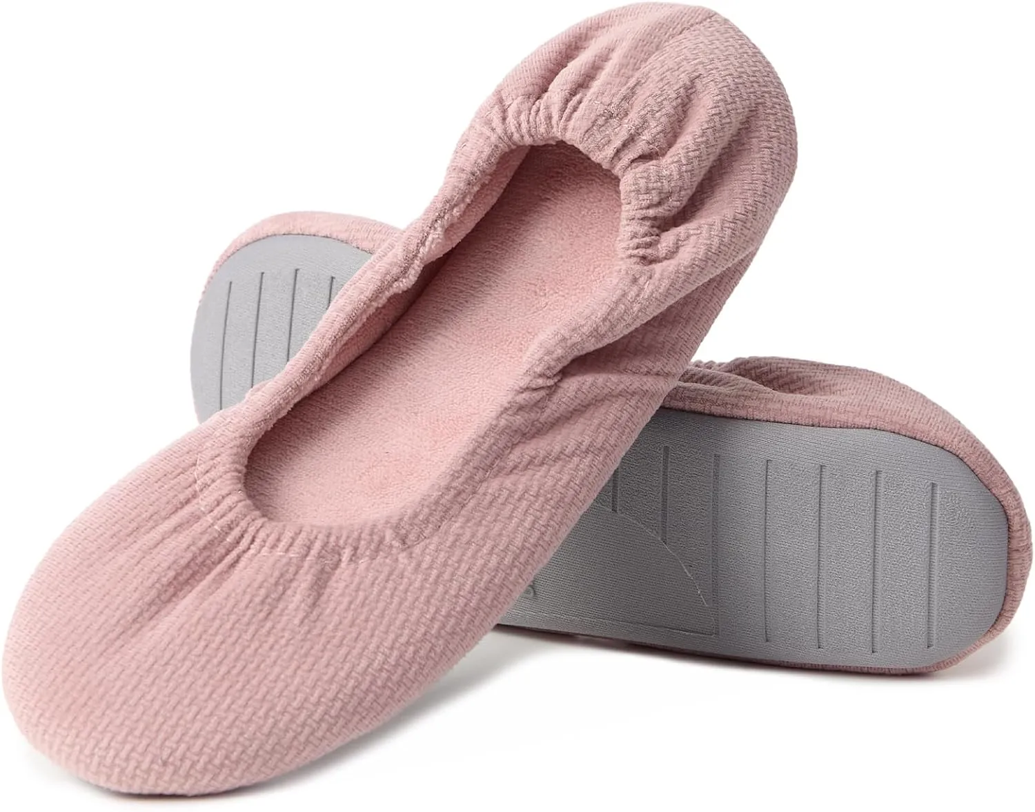 Ballet Slippers for Women Comfortable for Travel Concert Stretchy for Wide Width and Narrow Feet Pull on Anti-Skid Comfy Warm Ballet Style Shoes All Season Wear Black Leopard Pink LightGrey US6-11